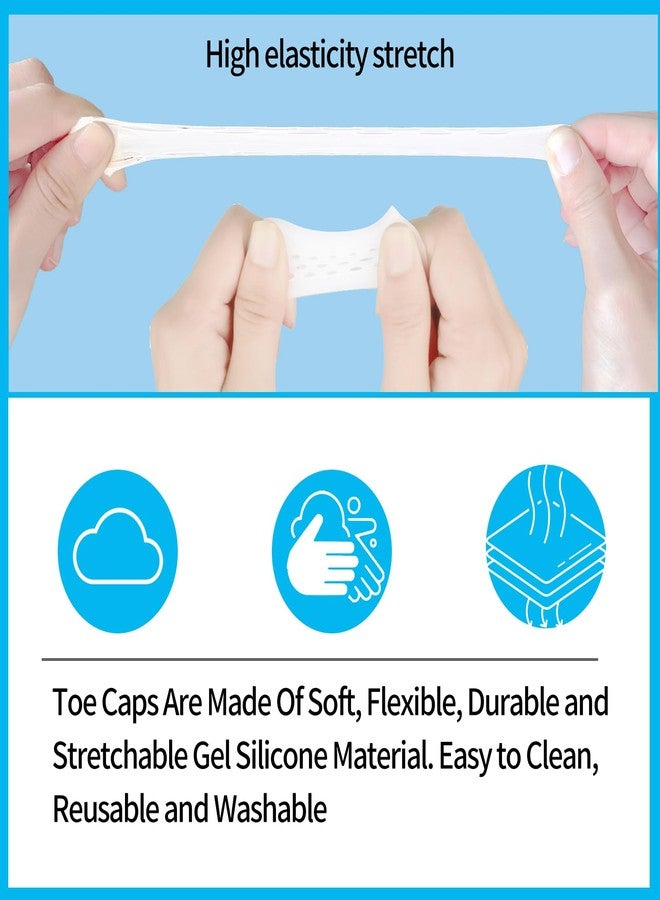 Giloner Toe Sleeves Toe Protectors for Women,14Pcs Gel Toe Caps Sleeves to Pain Relief for Ingrown Toenails,Blisters,Calluses,Toenail Loss.Toe Protectors 2 Size 8S+6M - Image 3